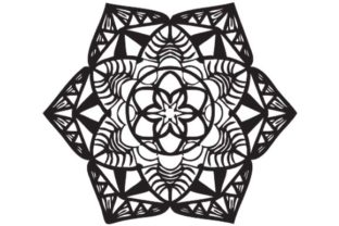 Mandala Vector Art Pattern Black 66
