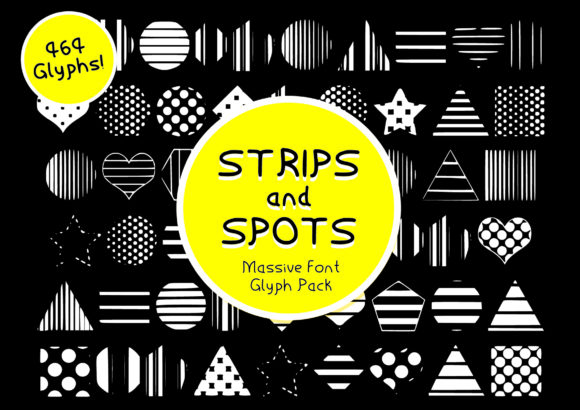 Strips Spots: A Fun Dingbats Font with 464 Unique Glyphs