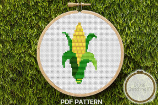 Sweet Corn Modern Cross Stitch Pattern