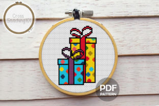 Two Gift Boxes Modern Cross Stitch